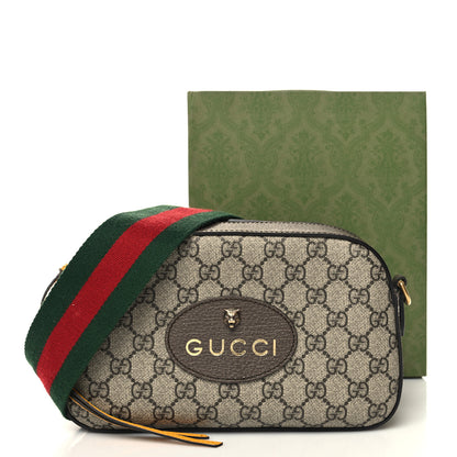 Gucci GG Supreme Monogram Web Neo Vintage Shoulder Bag Beige New Acero Crop 12 of 12