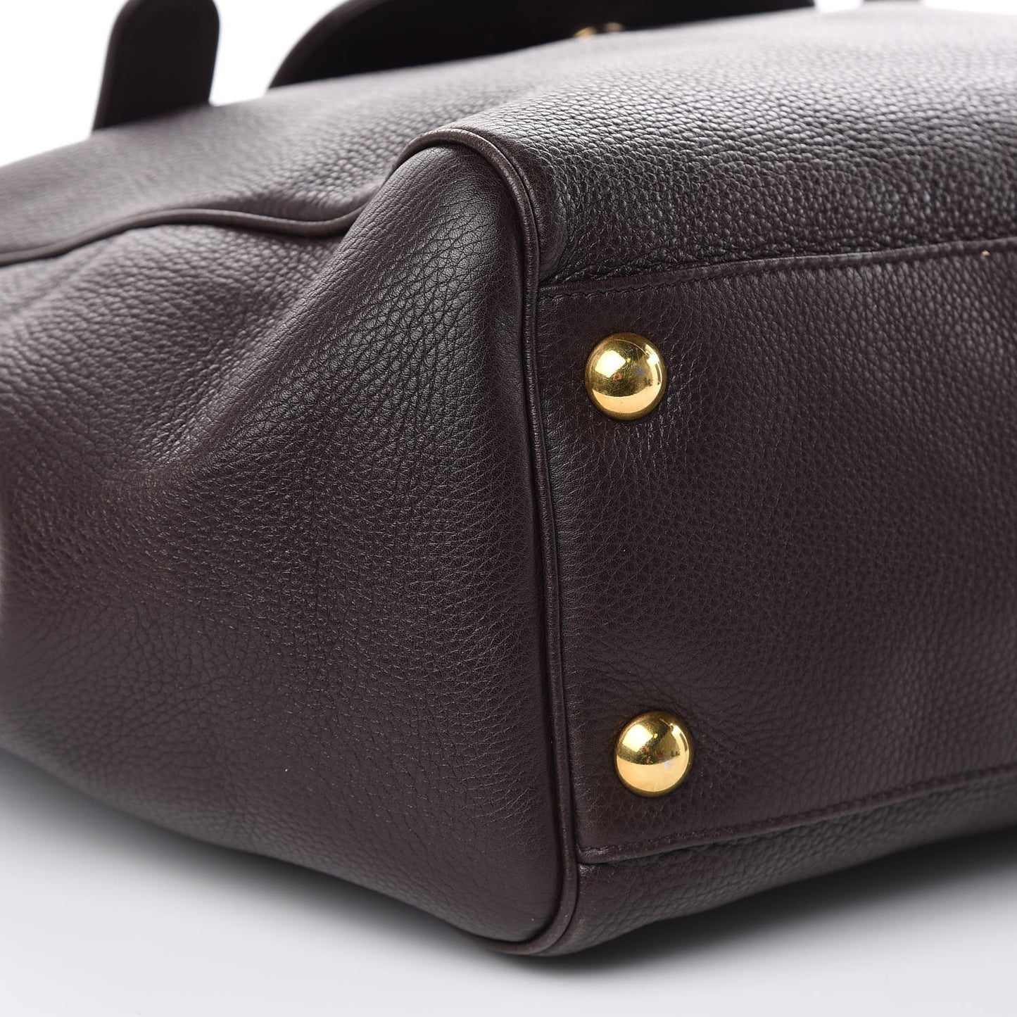 Pebbled Calfskin Medium 1973 Tote Dark Brown