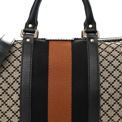 Gucci Diamante Vintage Web Medium Boston Black 7 of 29