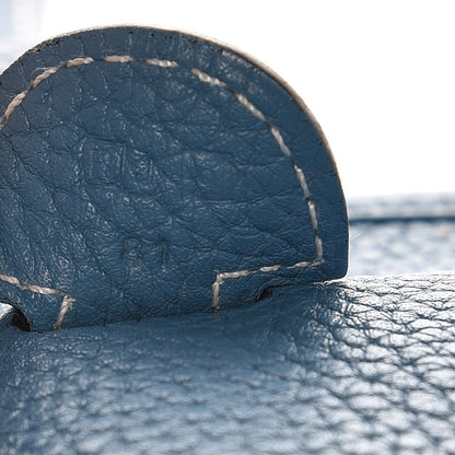 Hermes Taurillon Clemence Evelyne III PM Blue Jean 7 of 8