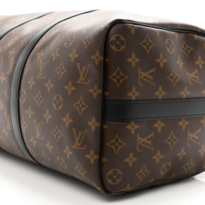 Louis Vuitton Monogram Macassar Keepall Bandouliere 45 9 of 9