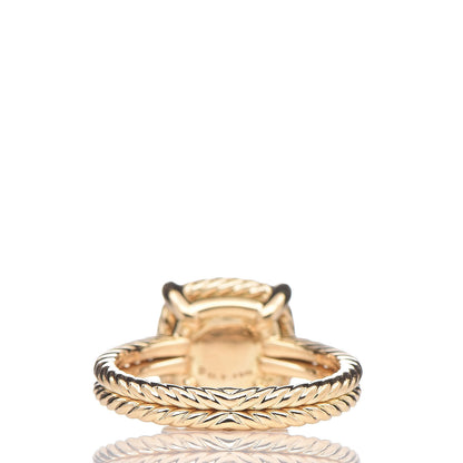 David Yurman 18K Yellow Gold Diamond Champagne Citrine 12mm Chatelaine Pave Bezel Ring 54 7 7 of 10