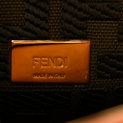 Fendi Vitello Seta Canvas FF Embroidered Mini Peekaboo Iconic Satchel Brandy Amazzonia 7 of 11