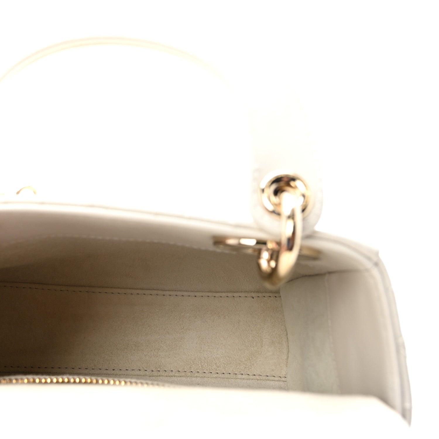 Christian Dior Lambskin Cannage Mini Lady Dior Latte 5 of 10