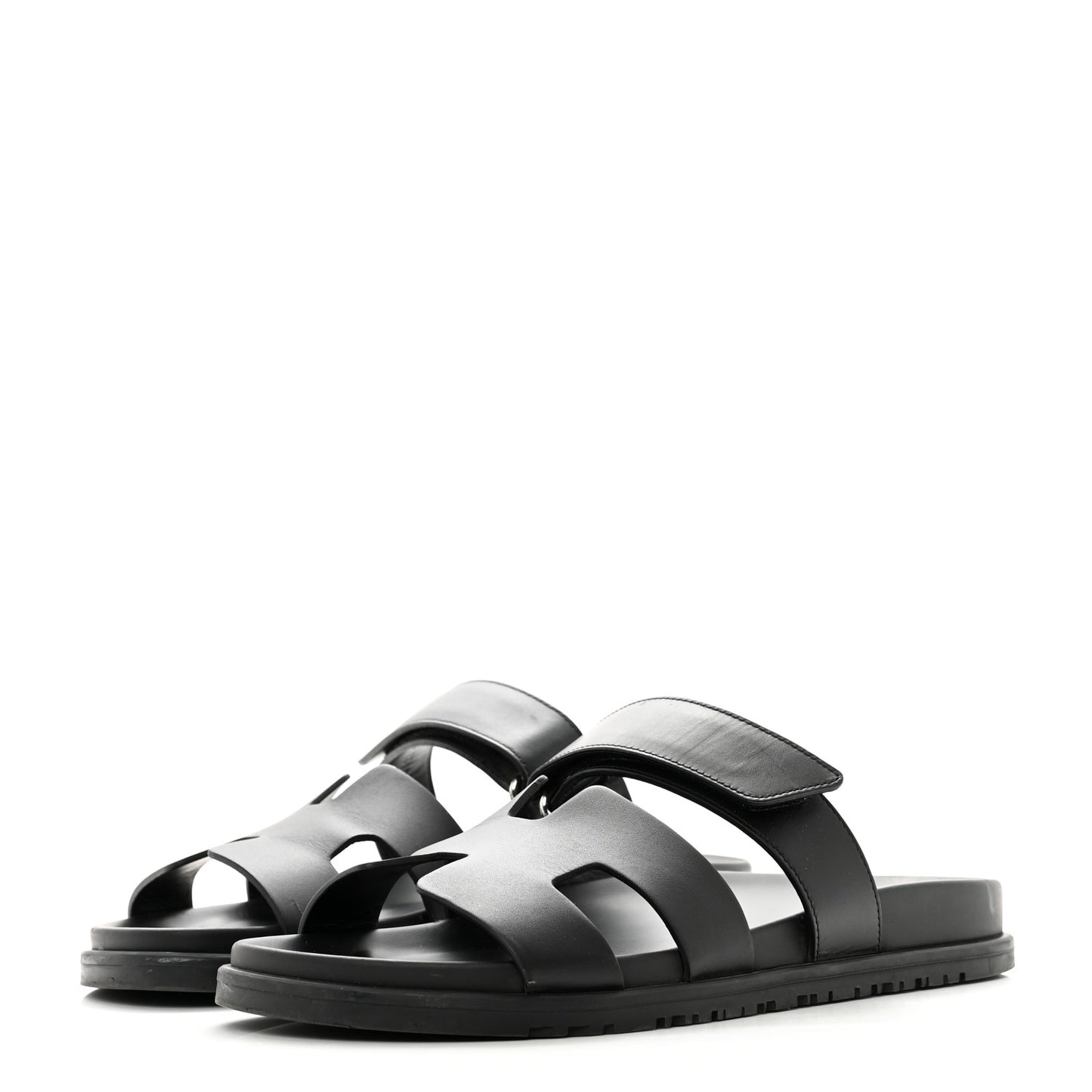 Calfskin Womens Chypre Sandals 40.5 Black