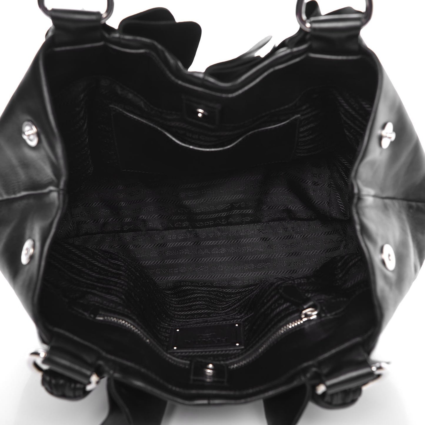 Nappa Ruffle Bag Black