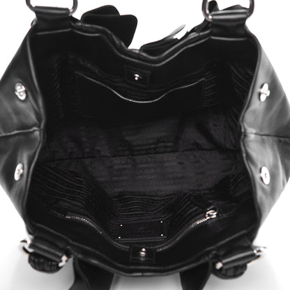 Prada Nappa Ruffle Bag Black 7 of 9