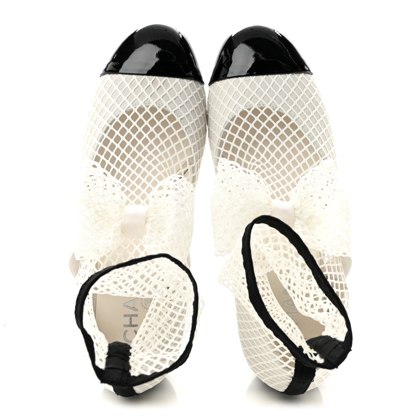 Mesh Kid Suede Patent Mary Jane Short Boots 37.5 White Black