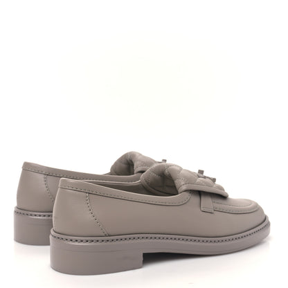 Chanel Lambskin Quilted CC Turnlock Moccasins 37.5 Grey 4 of 8