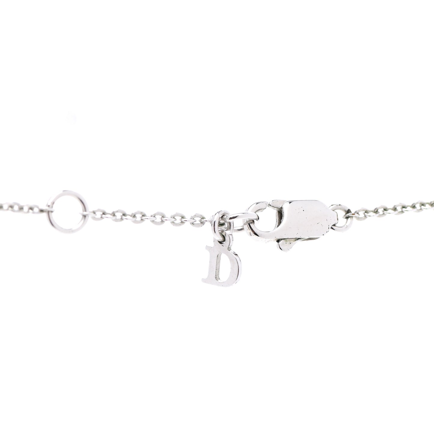 Crystal Flower Choker Necklace Silver Pink