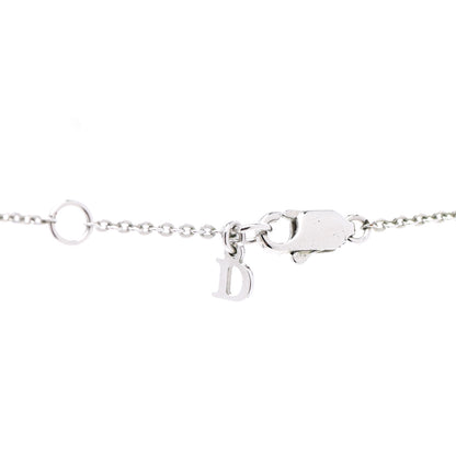 Christian Dior Crystal Flower Choker Necklace Silver Pink 5 of 5