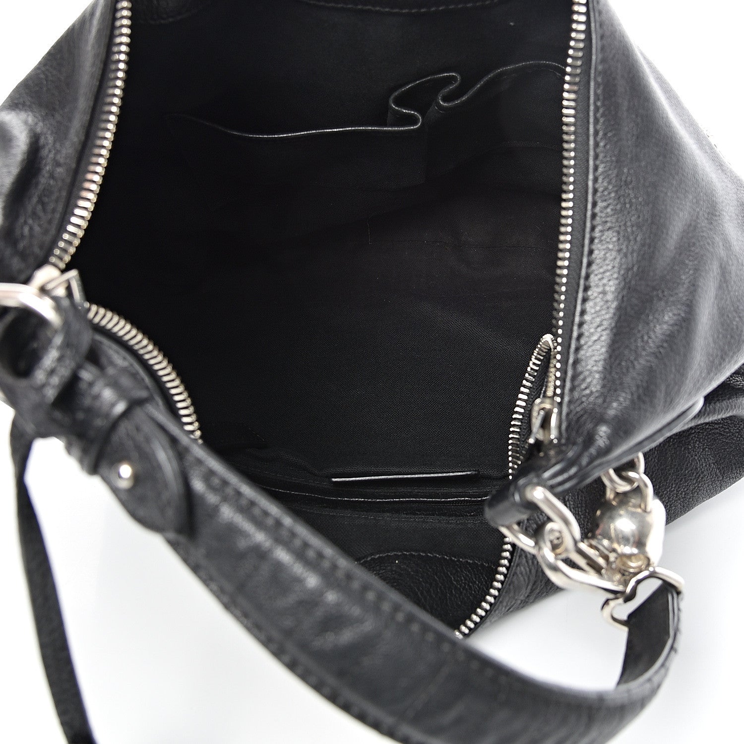 Alexander McQueen Small Padlock Biker Hobo Black 4 of 13