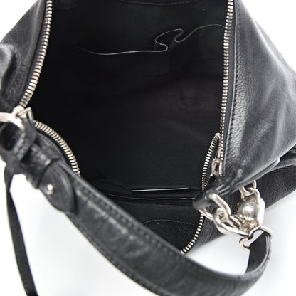 Alexander McQueen Small Padlock Biker Hobo Black 4 of 13