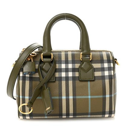 Burberry Vintage Check Mini Bowling Bag Olive Green 1 of 10