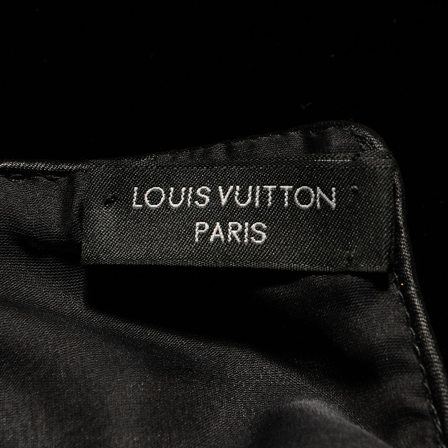 Monogram Velours Silk Mousseline Long Scarf Black