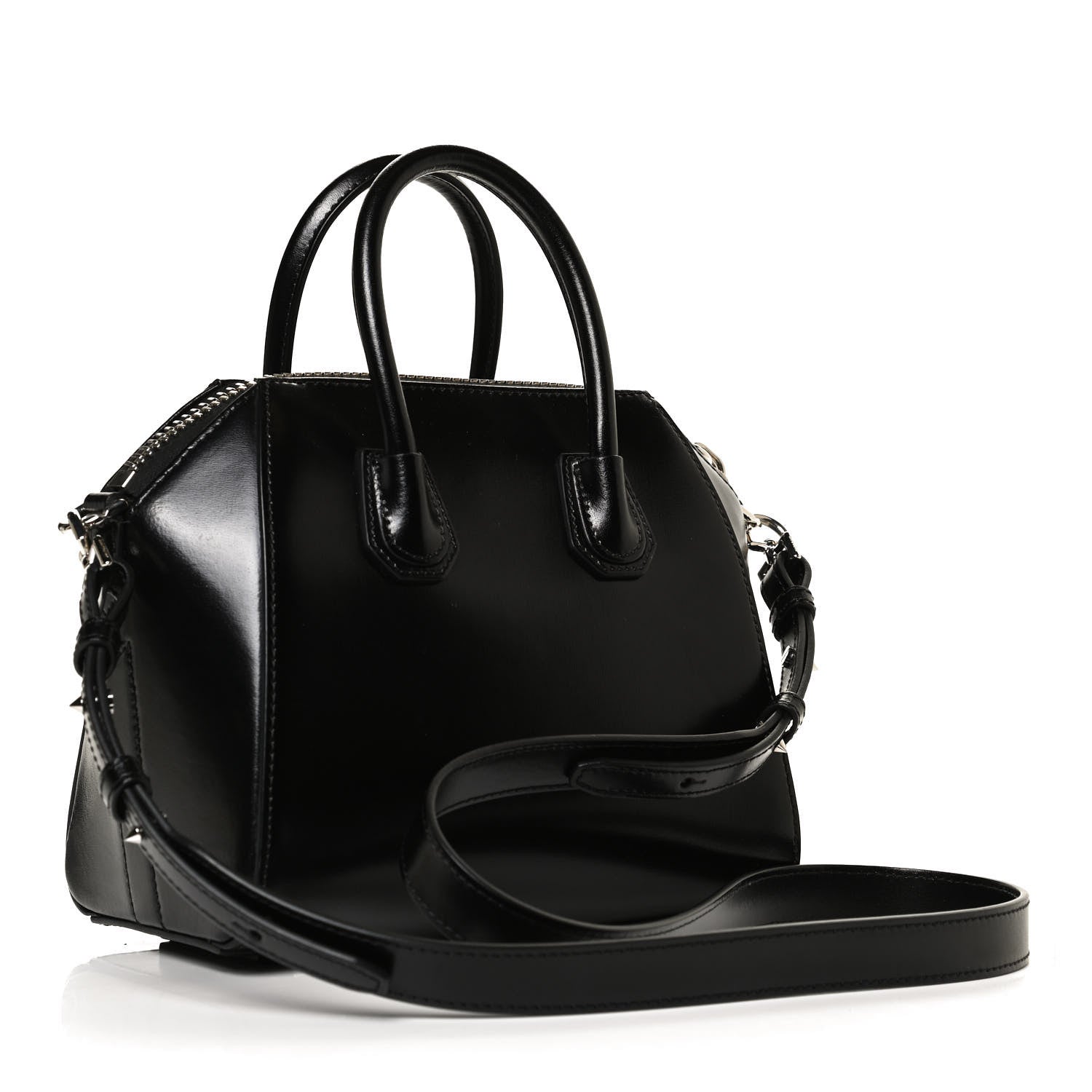 Givenchy Shiny Lord Calfskin Mini Antigona Black 3 of 12