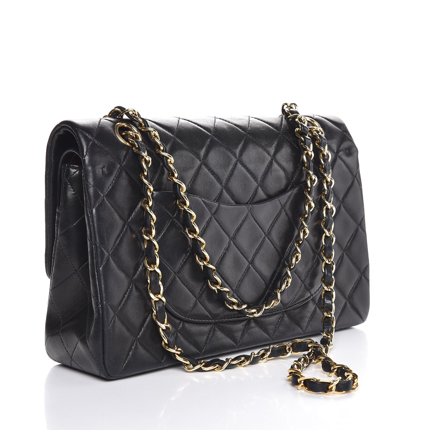 Chanel Lambskin Quilted Medium Double Flap Black 4 of 8
