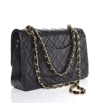 Chanel Lambskin Quilted Medium Double Flap Black 4 of 8