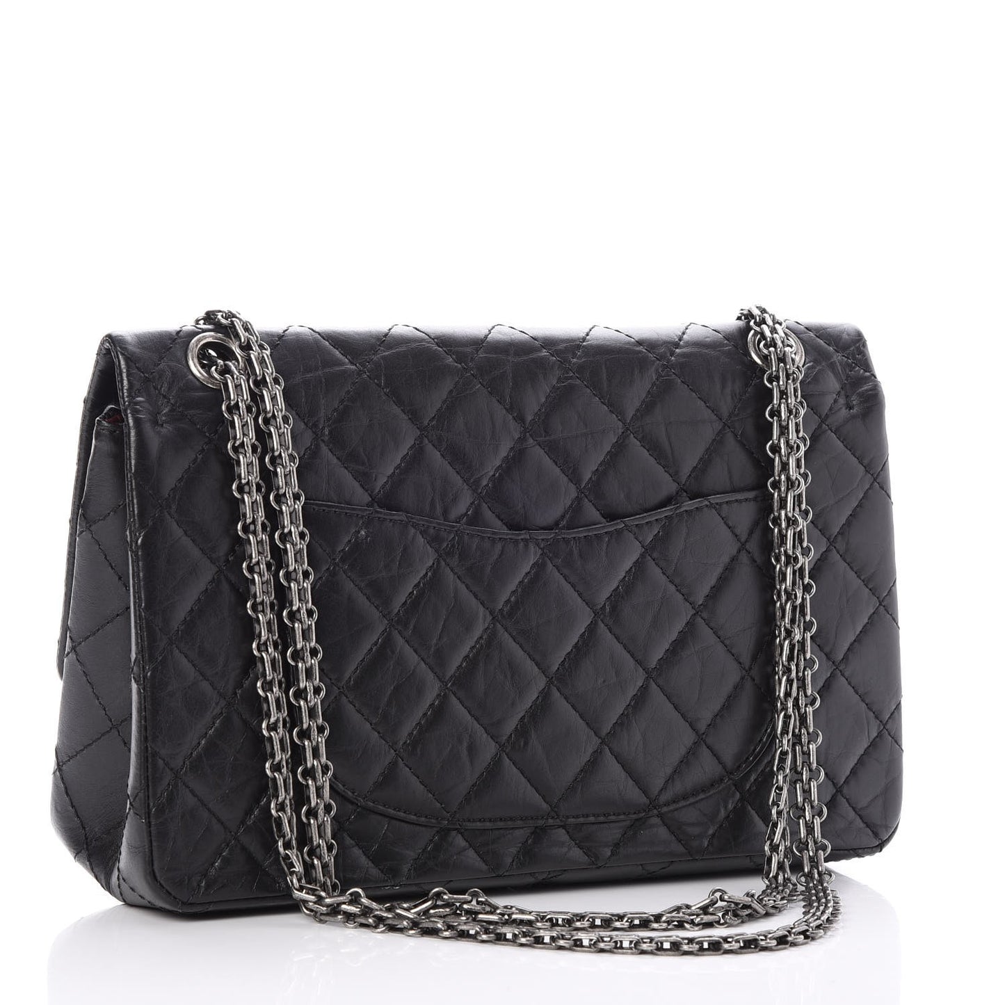 Aged Calfskin Quilted 2.55 Reissue 226 Flap Black