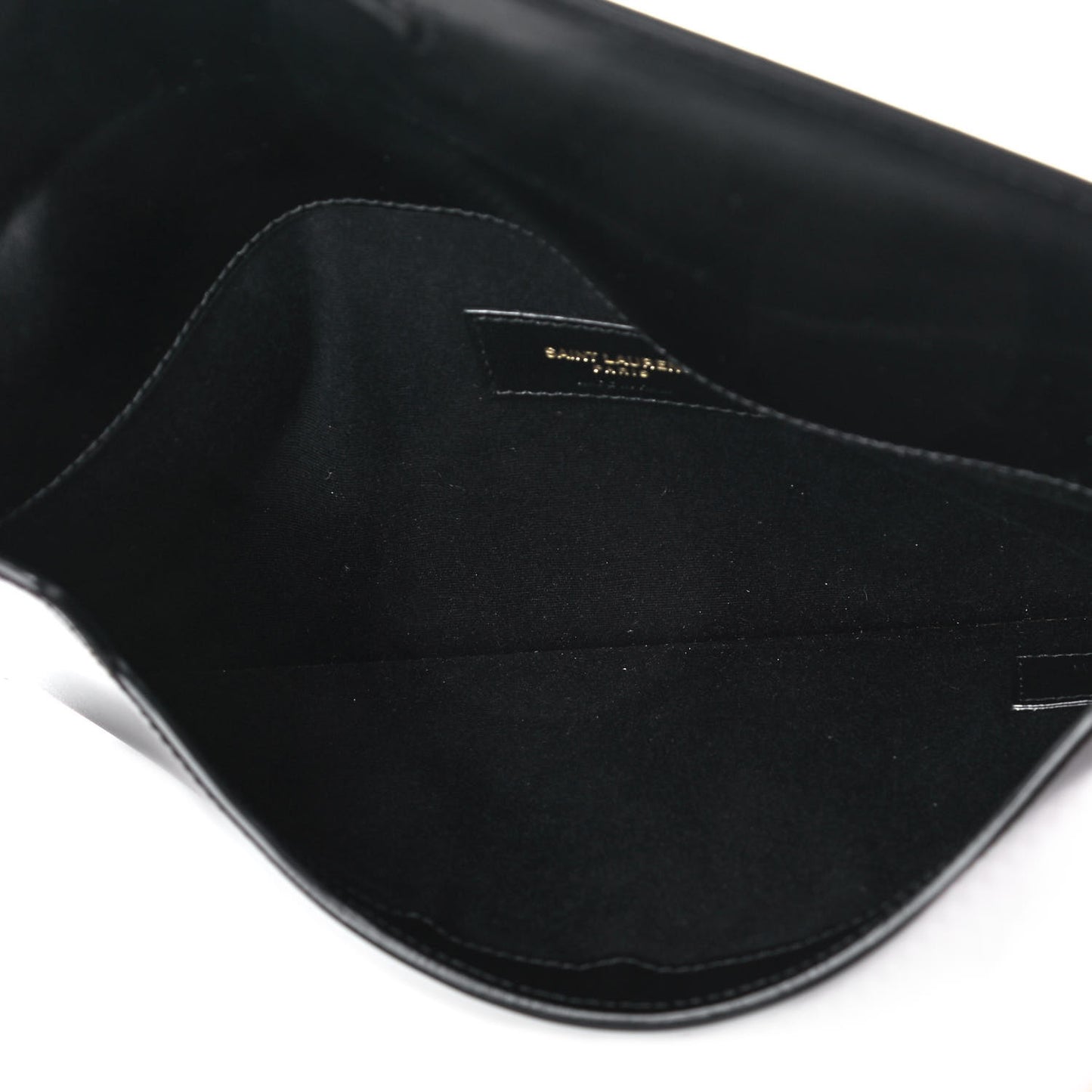 Smooth Shiny Calfskin Monogram Uptown Pouch Black