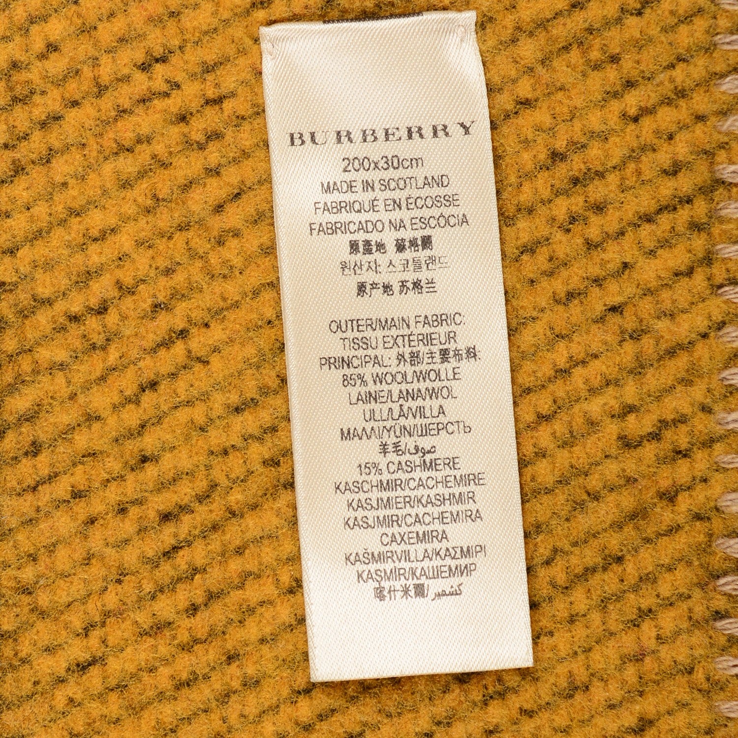 Burberry Wool Cashmere Patchwork Blanket Scarf 4 of 5