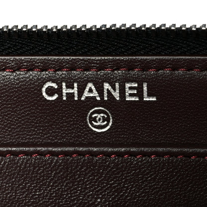 Chanel Lambskin Quilted Large Gusset Zip Around Wallet Black 6 of 10