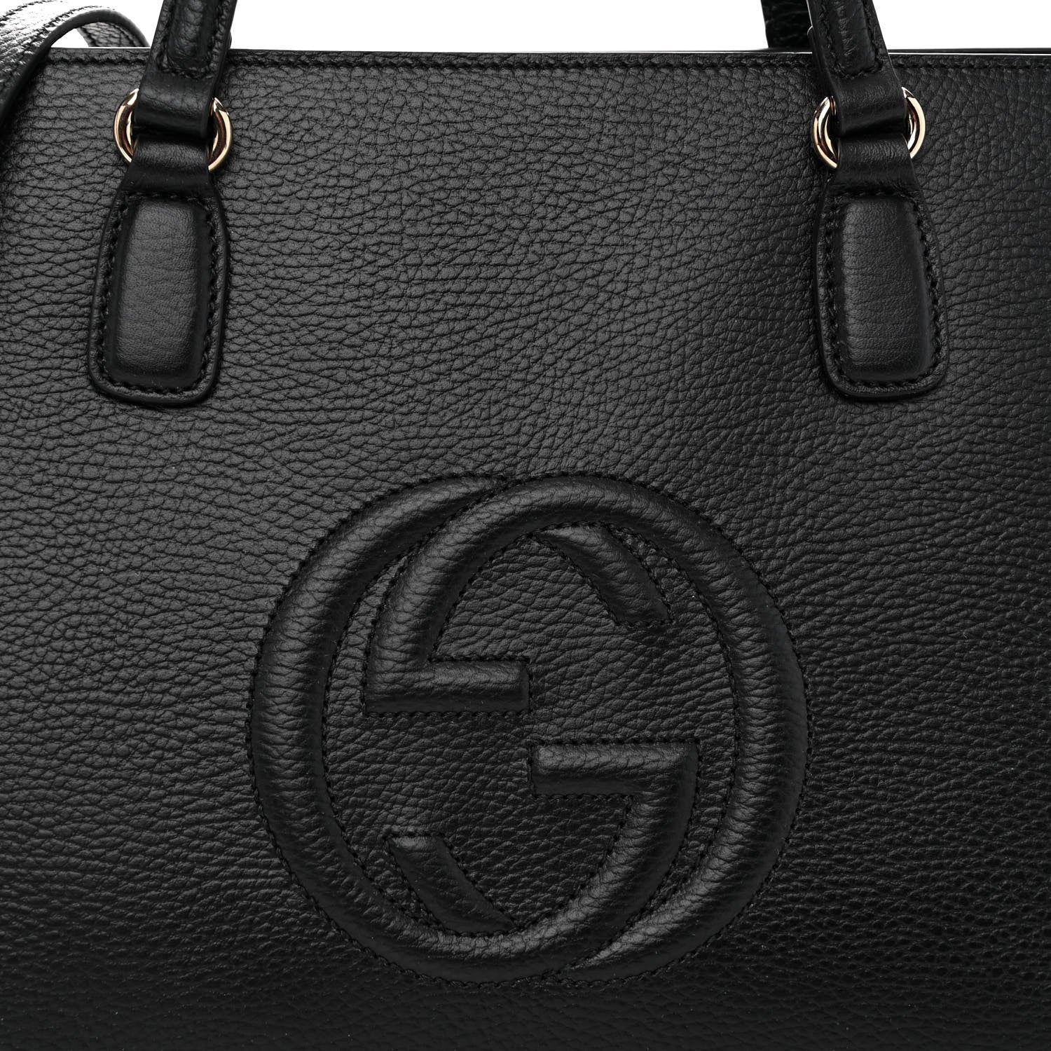 Gucci Dollar Calfskin Large Soho Top Handle Satchel Black 8 of 12