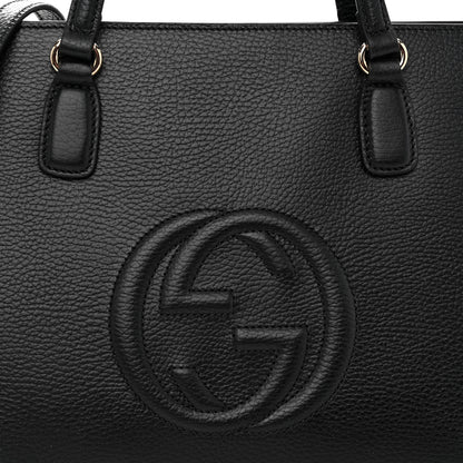 Gucci Dollar Calfskin Large Soho Top Handle Satchel Black 8 of 12