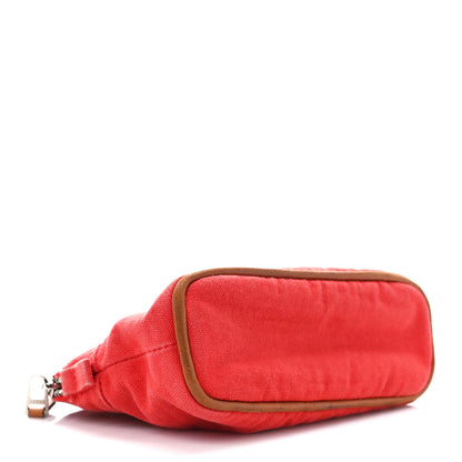 Hermes Cotton Bolide Travel Cosmetic Pouch Rouge 4 of 11