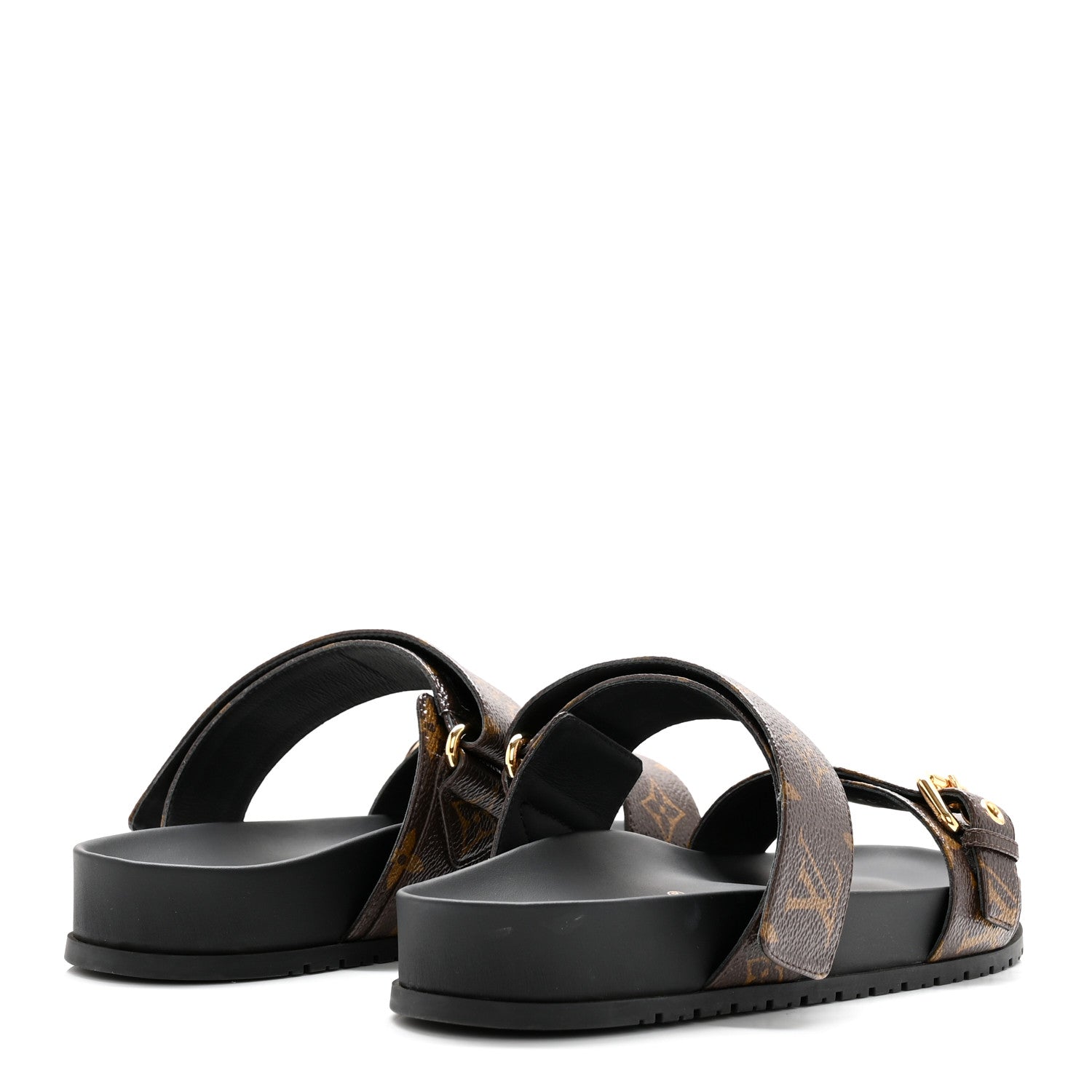 Louis Vuitton Monogram Bom Dia Mule Sandals 39.5 Black 4 of 9