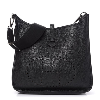 Hermes Taurillon Clemence Evelyne III PM Black 1 of 9