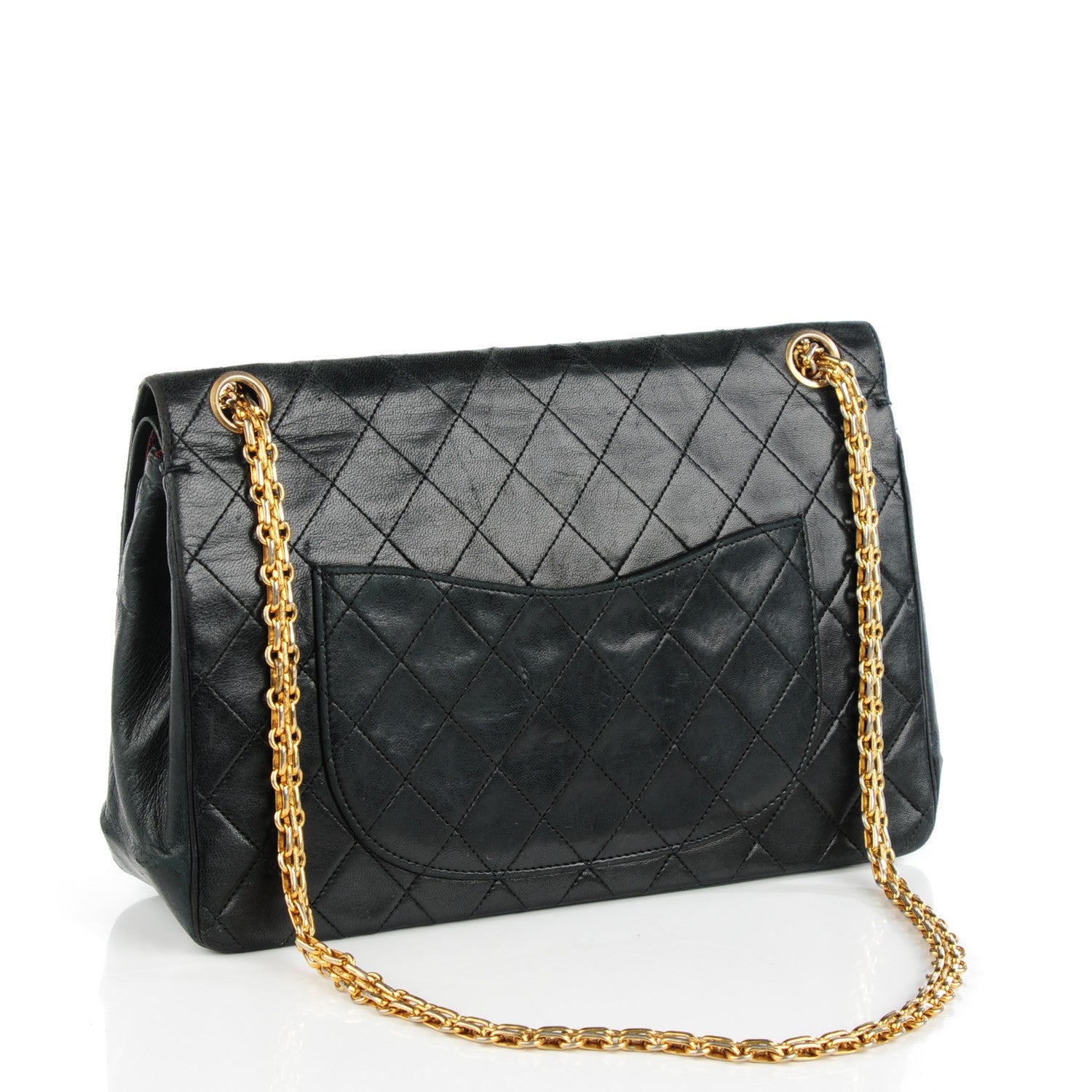 Chanel Lambskin Quilted Medium Double Flap Bijoux Chain Black 3 of 9