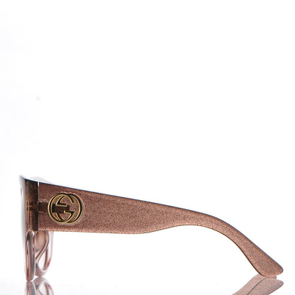 Gucci Glitter Square Sunglasses 3836/F/S Brown Pink 3 of 7