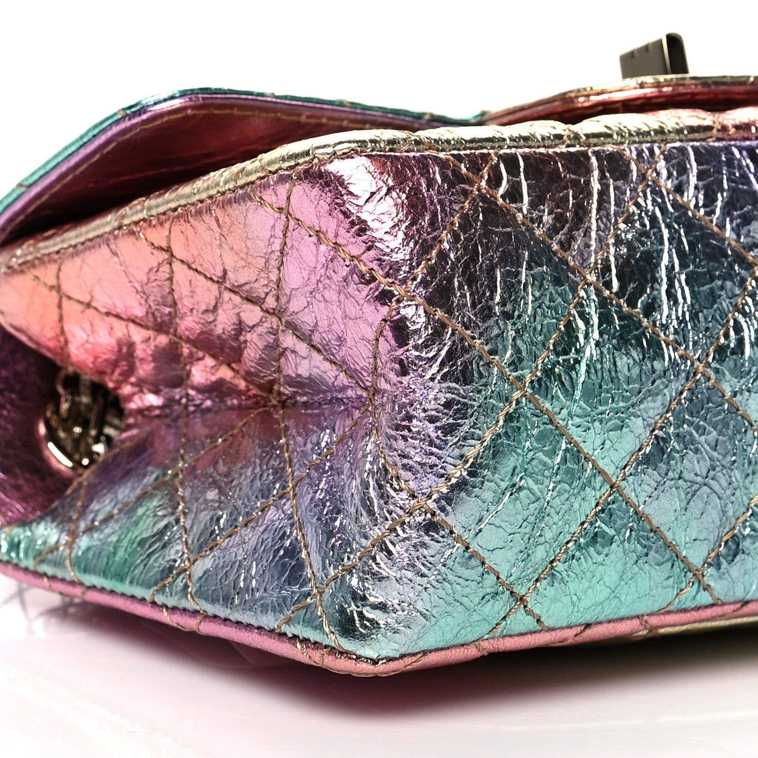 Chanel Metallic Goatskin Quilted Mini 2.55 Reissue Flap Multicolor 10 of 11