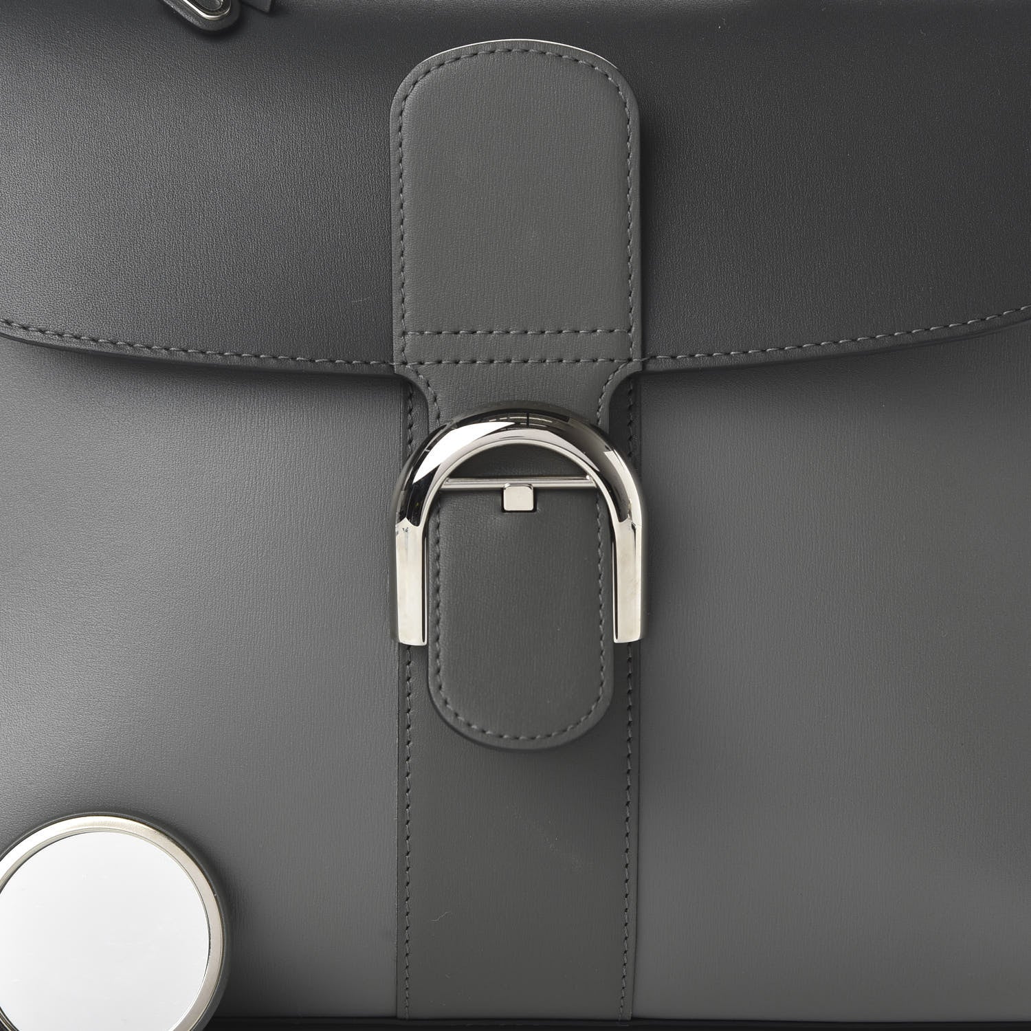 Delvaux Box Calfskin Brillant MM Satchel Dark Grey 10 of 10