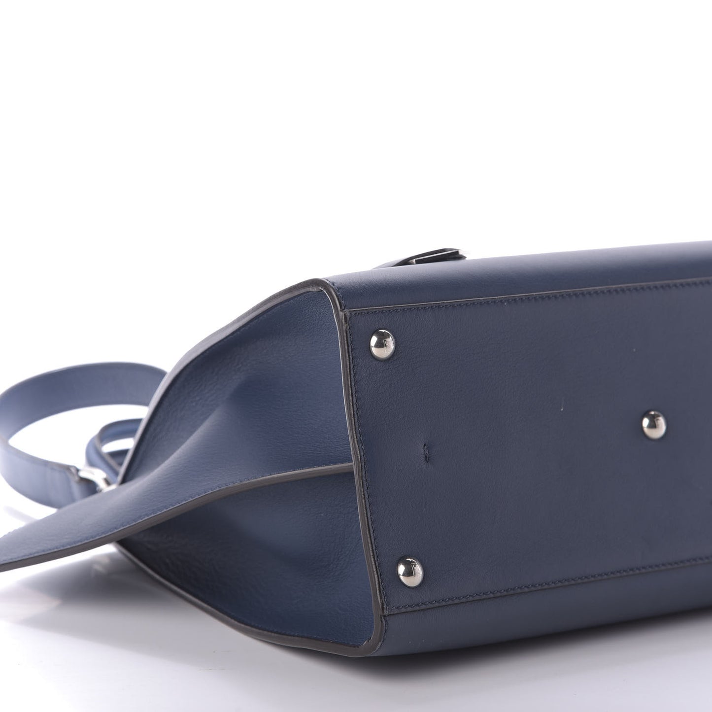 Vitello Dolce Shiny Nappa Petite 3Jours Tote Blue