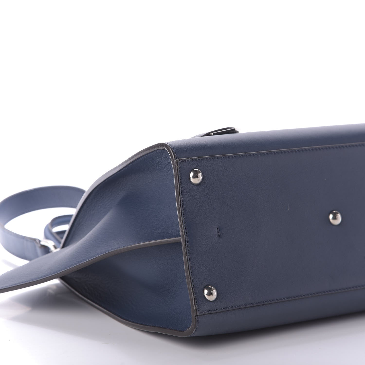Fendi Vitello Dolce Shiny Nappa Petite 3Jours Tote Blue 6 of 8