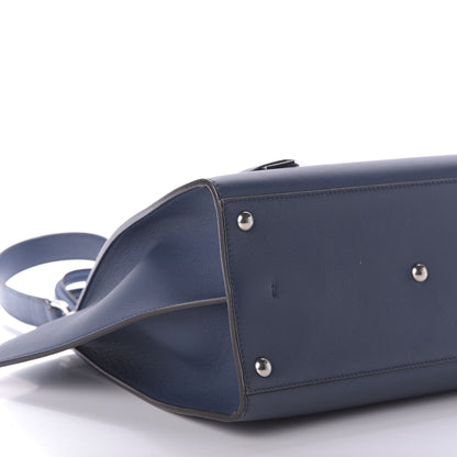 Fendi Vitello Dolce Shiny Nappa Petite 3Jours Tote Blue 6 of 8