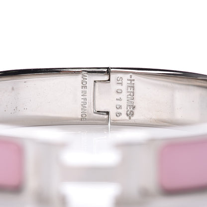 Hermes Enamel Narrow Clic Clac H Bracelet GM Rose Dragee 3 of 4