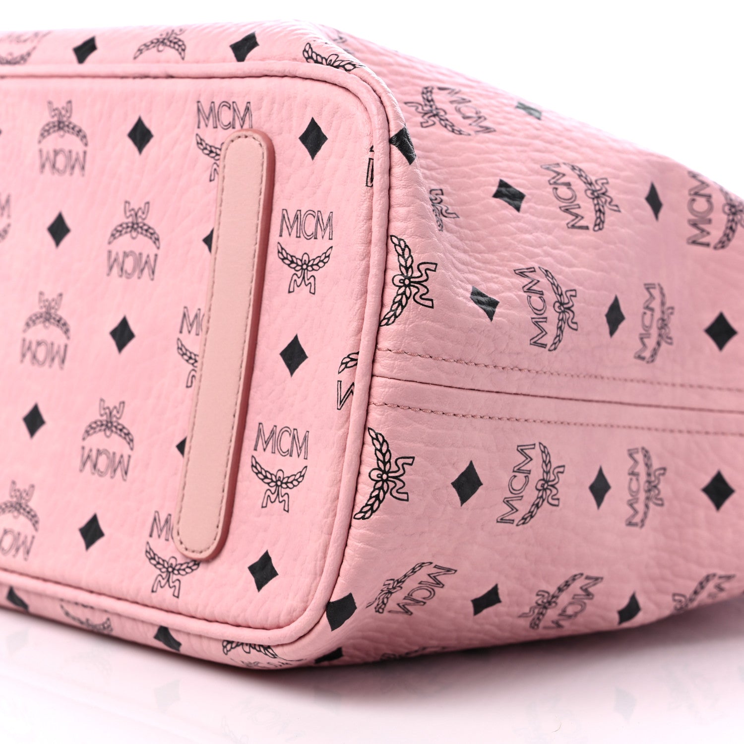 MCM Visetos Medium Anya Shopper Tote Light Pink 9 of 9