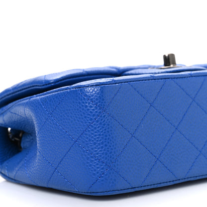 Chanel Caviar Quilted Mini Rectangular Flap Blue 9 of 10
