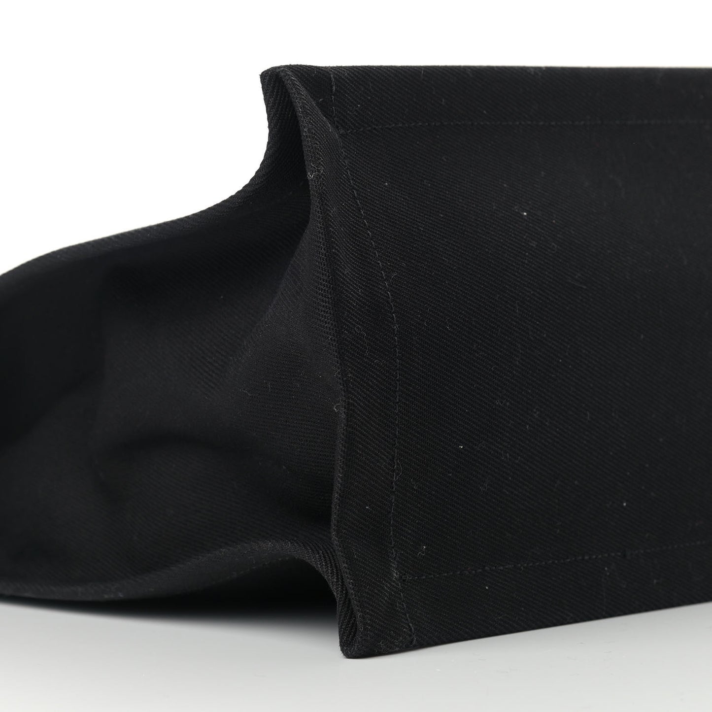 Linen Calfskin Rive Gauche North South Tote Black