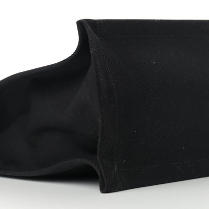 Saint Laurent Linen Calfskin Rive Gauche North South Tote Black 7 of 8