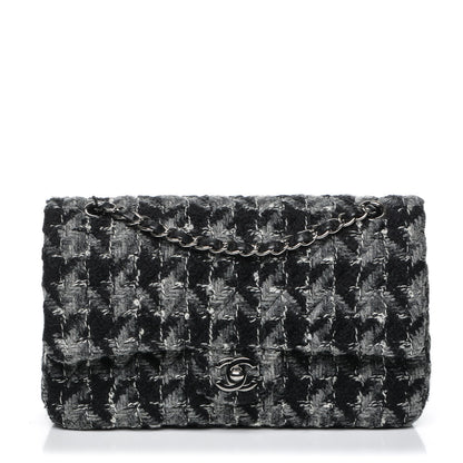 Chanel Tweed Medium Double Flap Black Grey 1 of 7