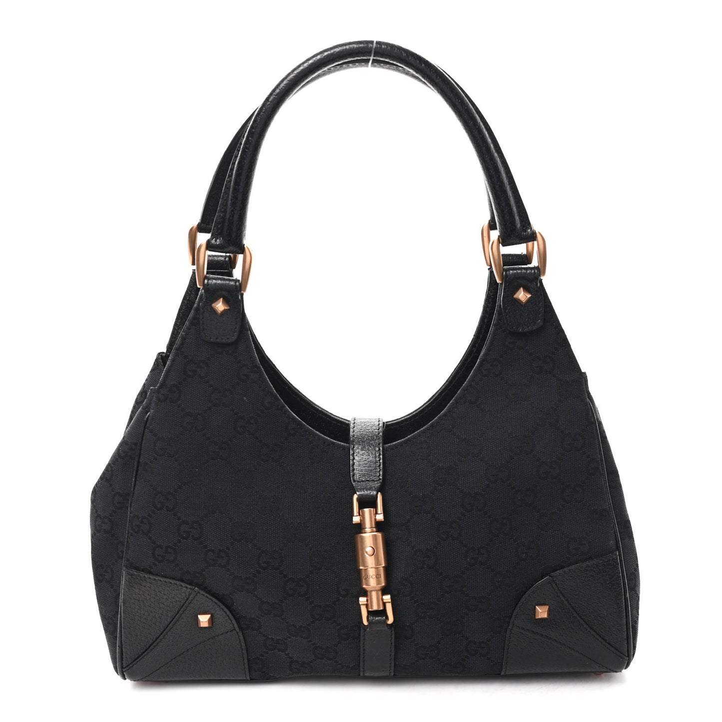 Monogram Calfskin Large Bardot Tote Black
