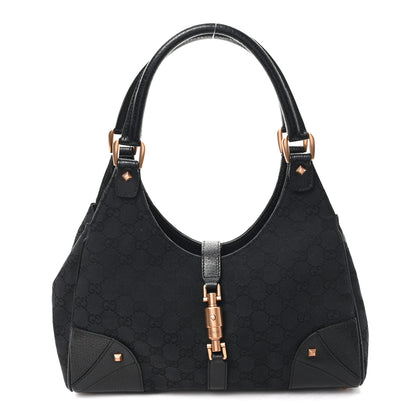 Gucci Monogram Calfskin Large Bardot Tote Black 1 of 13