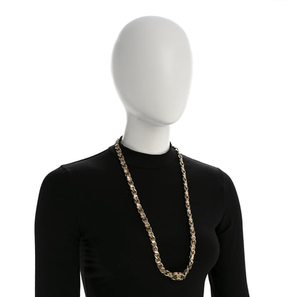 Chanel Metallic Lambskin CC Turnlock Necklace Gold 2 of 6