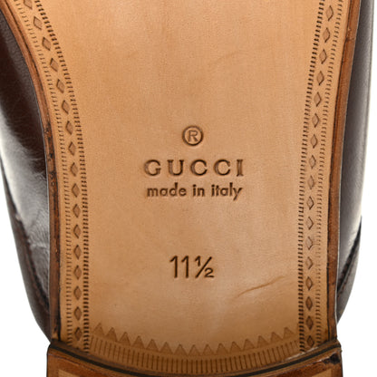 Gucci Goatskin Mens Horsebit Slippers 11.5 Light Brown 6 of 8