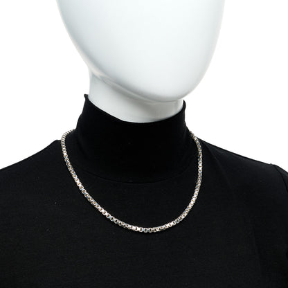 Tiffany Sterling Silver 4mm Venetian Link Necklace 2 of 5
