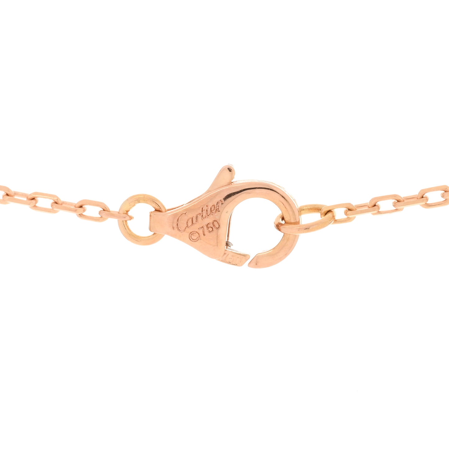 18K Pink Gold Diamond Pink Mother Of Pearl Tortue Pendant Necklace